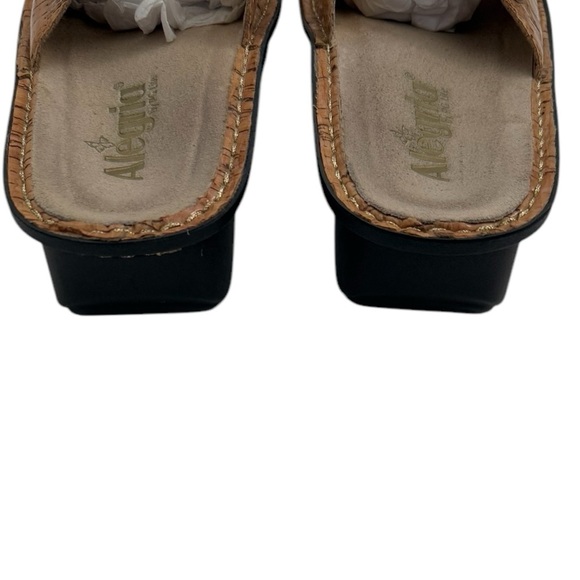 Alegria Fiona Cork Pattern Leather Triple Strap Leather Comfort Sandals Size 37 - Picture 5 of 12